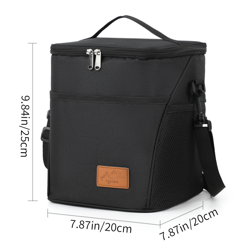 Bolsa de almuerzo portátil de gran capacidad bolsa de aislamiento de tela Oxford transfronteriza bolsa de hielo inclinada bolsa de picnic al aire libre bolsa de preservación