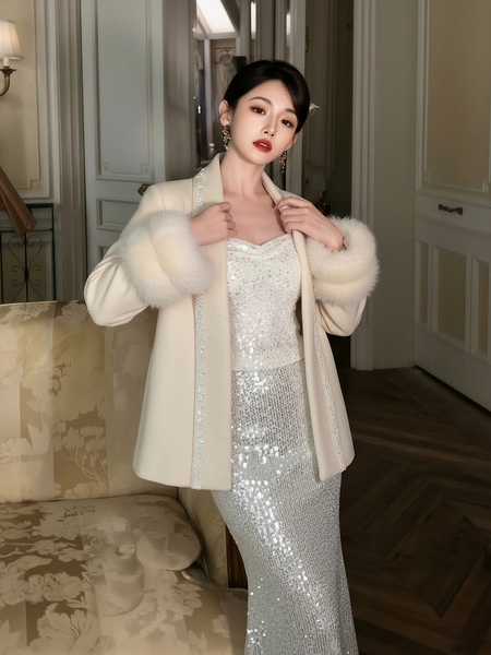 Winter fashionable elegant double-sided coat