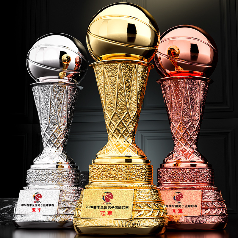 Basketball Trophy Resin Creative High-end Gold-plated Basketball Competition Oversized Sports Meeting Football Trophy Competition