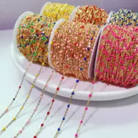 Аксессуары для ювелирных изделий DIY трансграничная Горячая цепочка цвета капли из нержавеющей стали 18K эмаль с вакуумным покрытием не выцветает