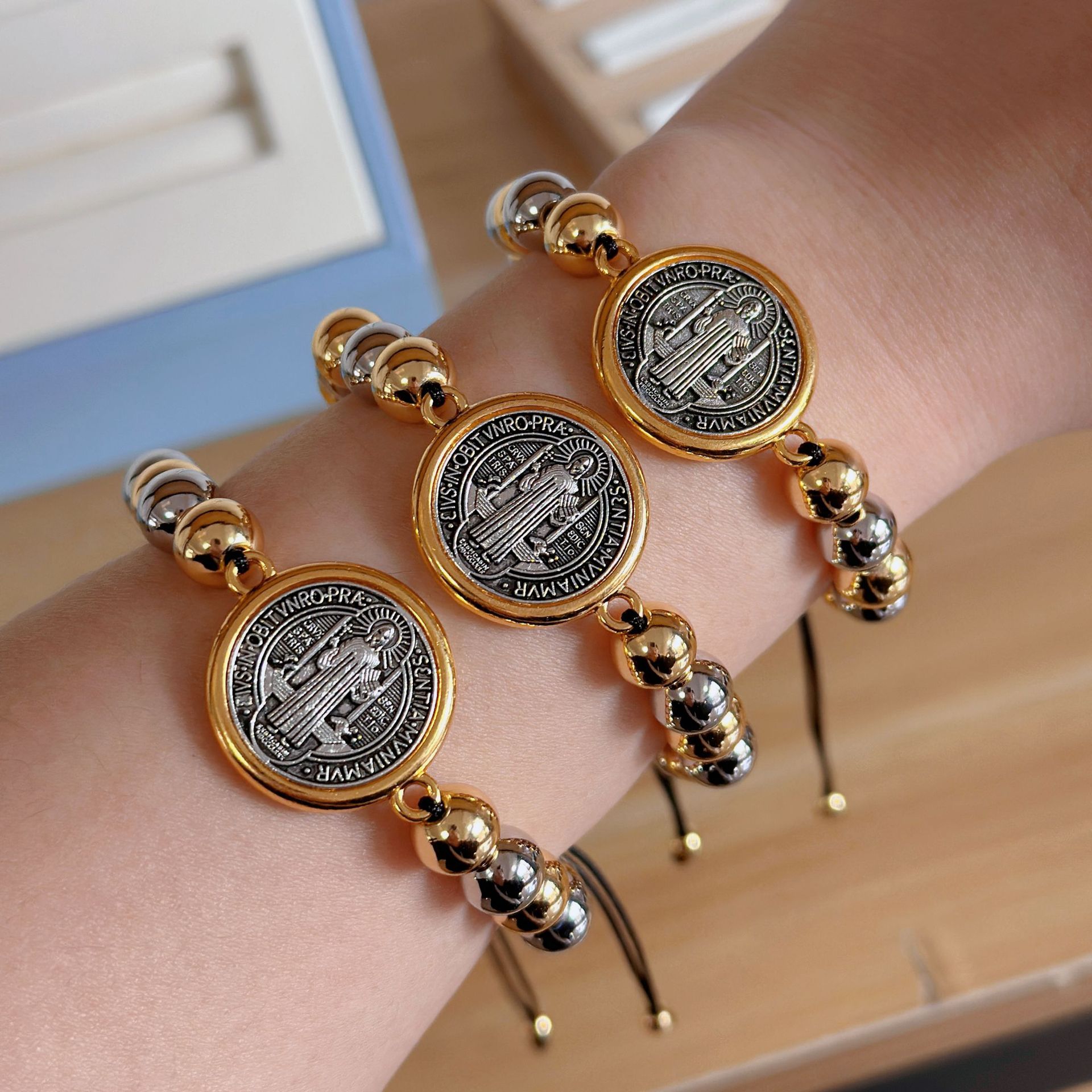 Χαλκός Αναψυχή Ρετρού Ηλεκτροπλασιασμός Εικόνα Βραχιόλι display picture 1