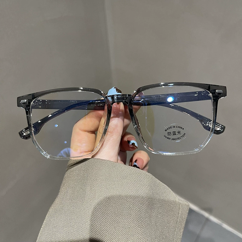 Новые очки Qian Ai TR box anti-blue light Personalized frame myopia eye rack INS rivetin Yanping mirror