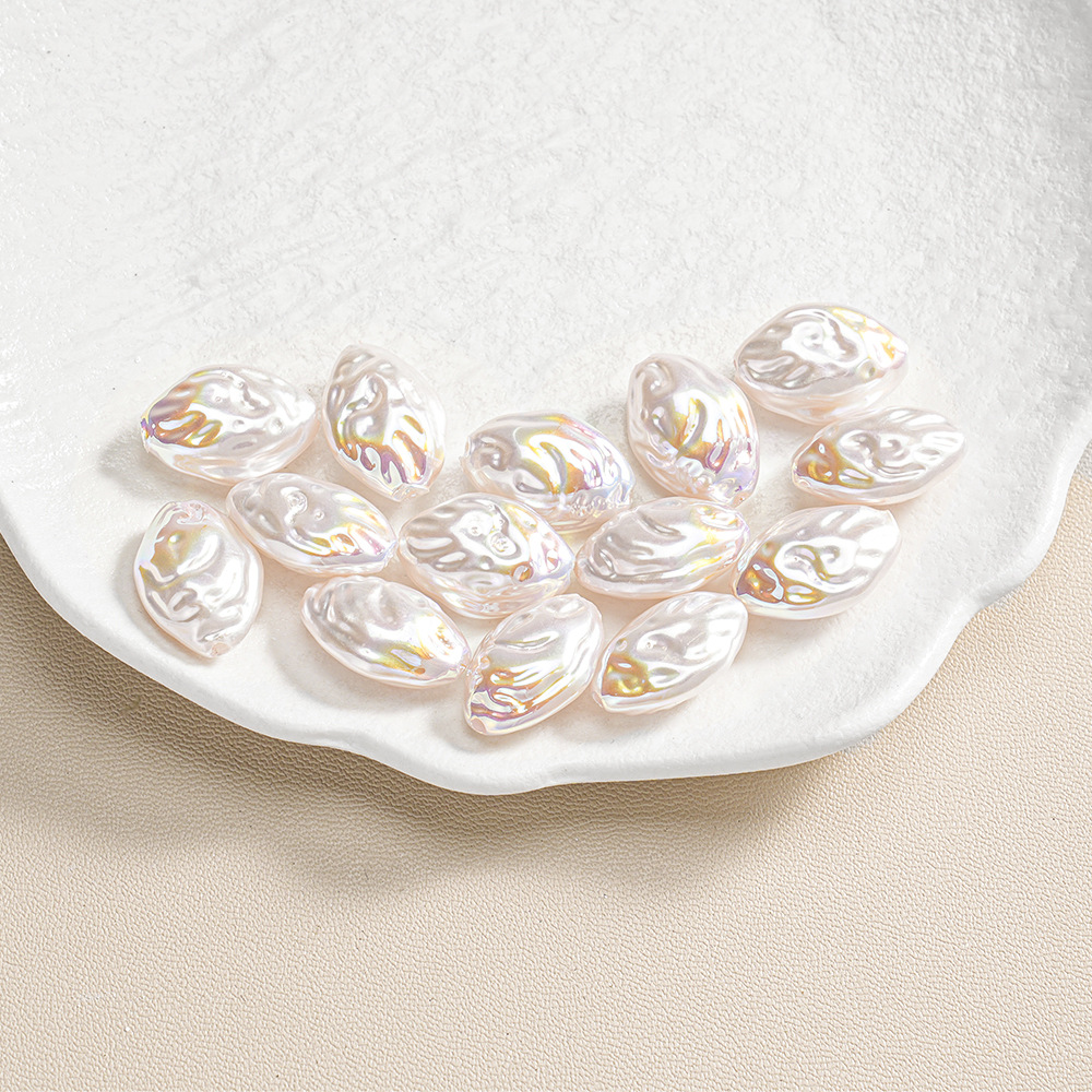30 ABS barroco de forma especial piedra pequeña perla ovalada con cuentas pulsera de bricolaje collar accesorios de joyería lote suelto