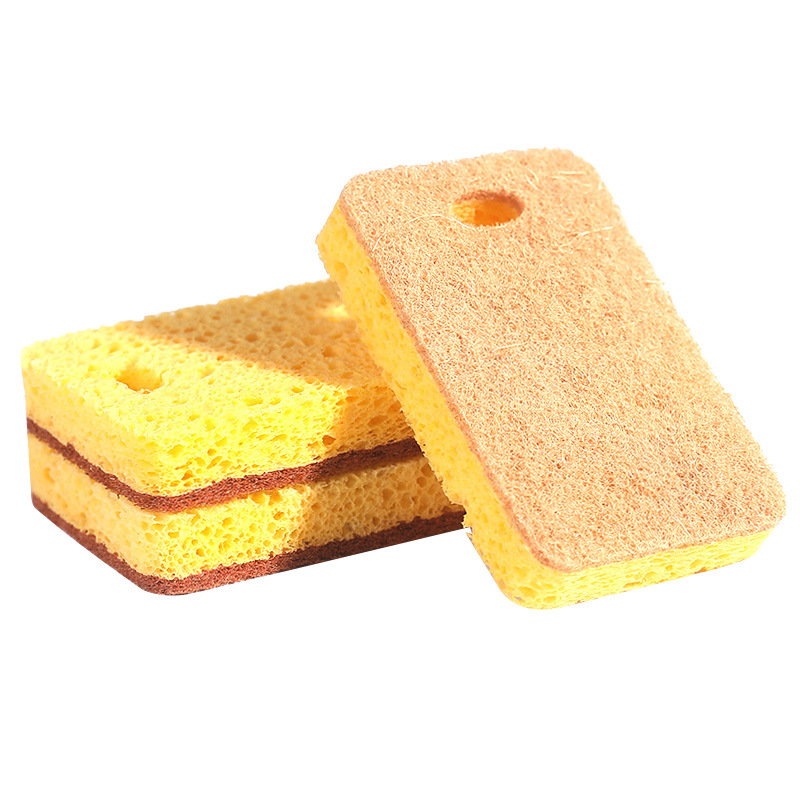 Sisal pulpa de madera algodón estropajo hogar cocina absorbente plato toalla esponja de doble cara pulpa de madera algodón fábrica Amazon