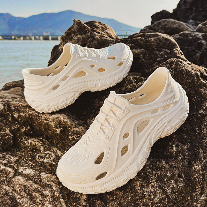 Summer Men's Sports Clogs, Wear-Resistant Thick-Soled Soft Chef Shoes, Non-Slip Sports Summer Driving and Hiking Sandals