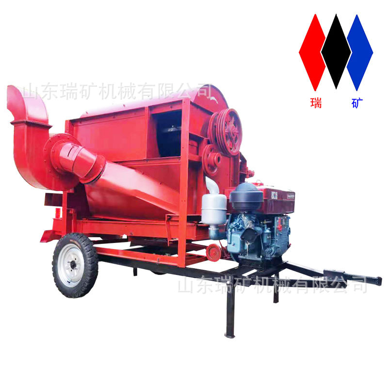 辽宁大豆脱粒机电动家用水稻谷子高粮脱粒机柴油机带打谷机拖拉机