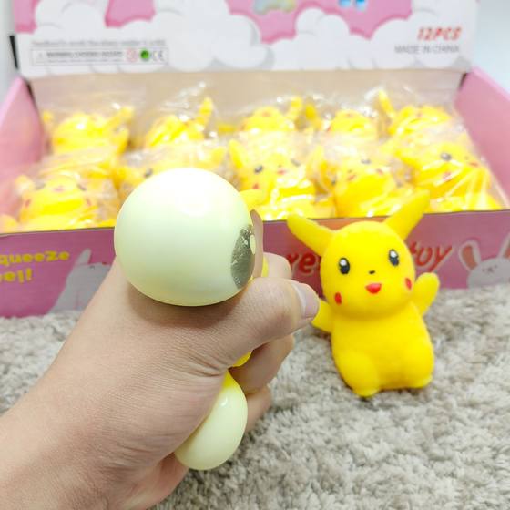 Pikachu pinch music vent funny cartoon cute pet decompression super cute decompression fast rebound soft rubber toy
