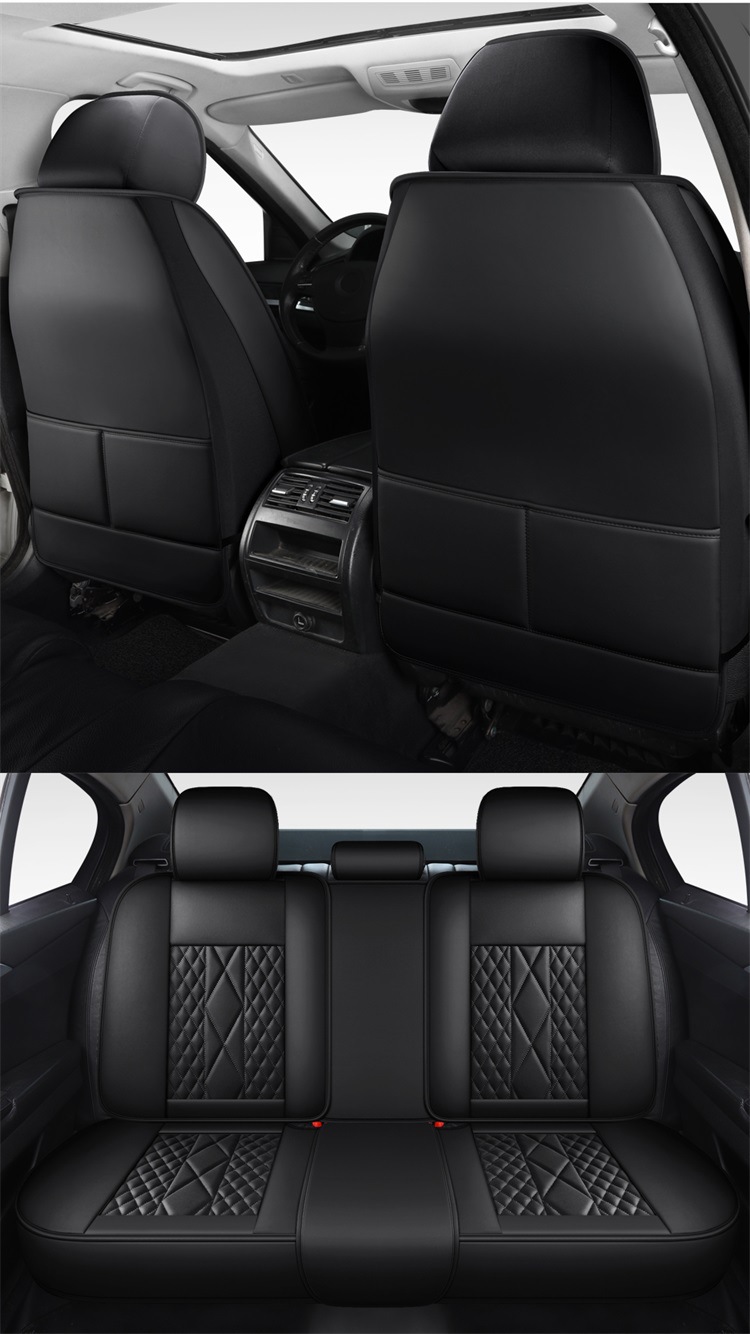 Car Seat Cushion, Suitable for All Seasons, Breathable in Summer, New Style, Fresh, Full Leather Seat Cover, Car Seat Cover, Waist Protection Integrated Seat Cushion