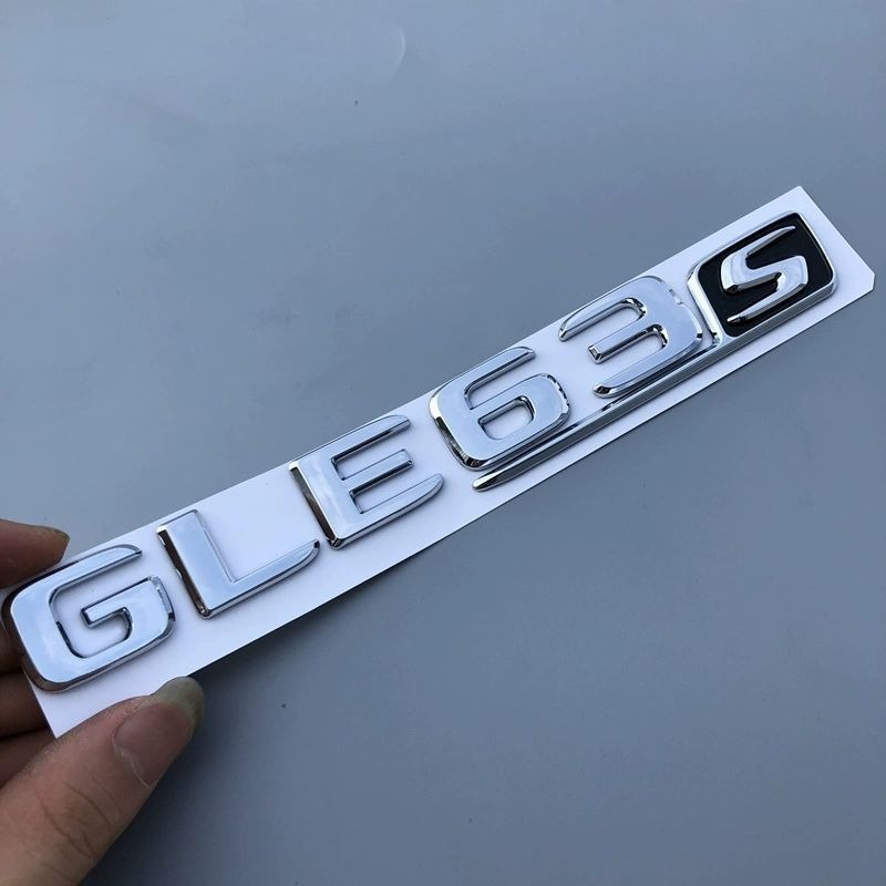 Suitable For New Mercedes-Benz C63S Car E63 Rear Tail Emblem GLE63 Modified GLC63 Logo Sticker Black_voghion.com