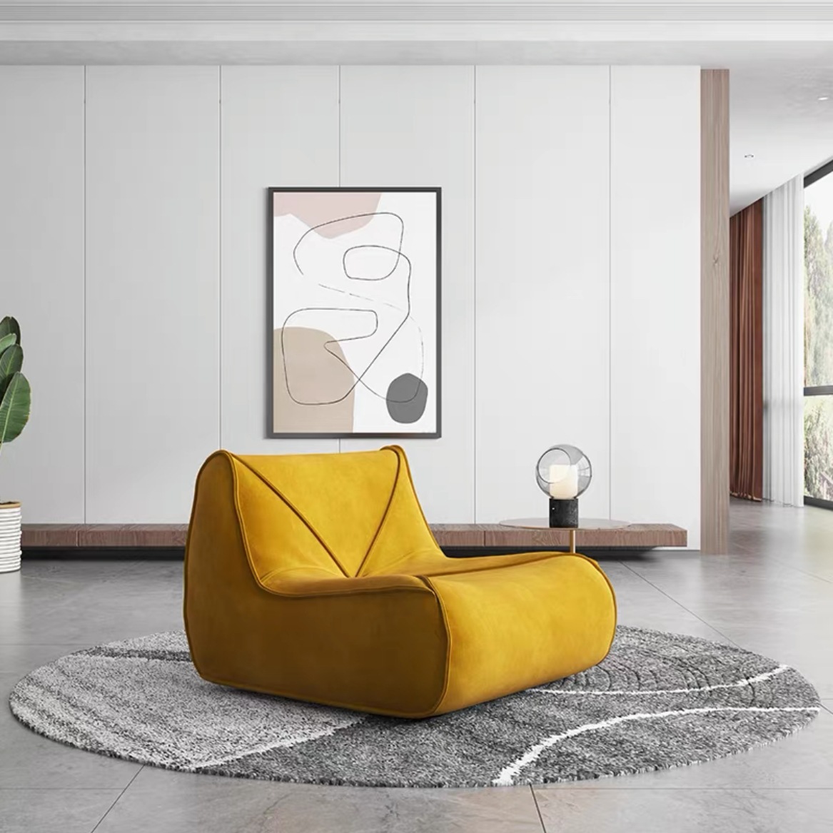 Sala de modelo de sofá de ocio para diseñadores de estudio creativo moderno y minimalista italiano nórdico image 16