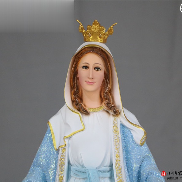 60cm con sombrero flor de la Inmaculada Concepción de la Virgen María Mirando la Estatua de la Luz Decoración de la Estatua de la Casa de la Iglesia Salón
