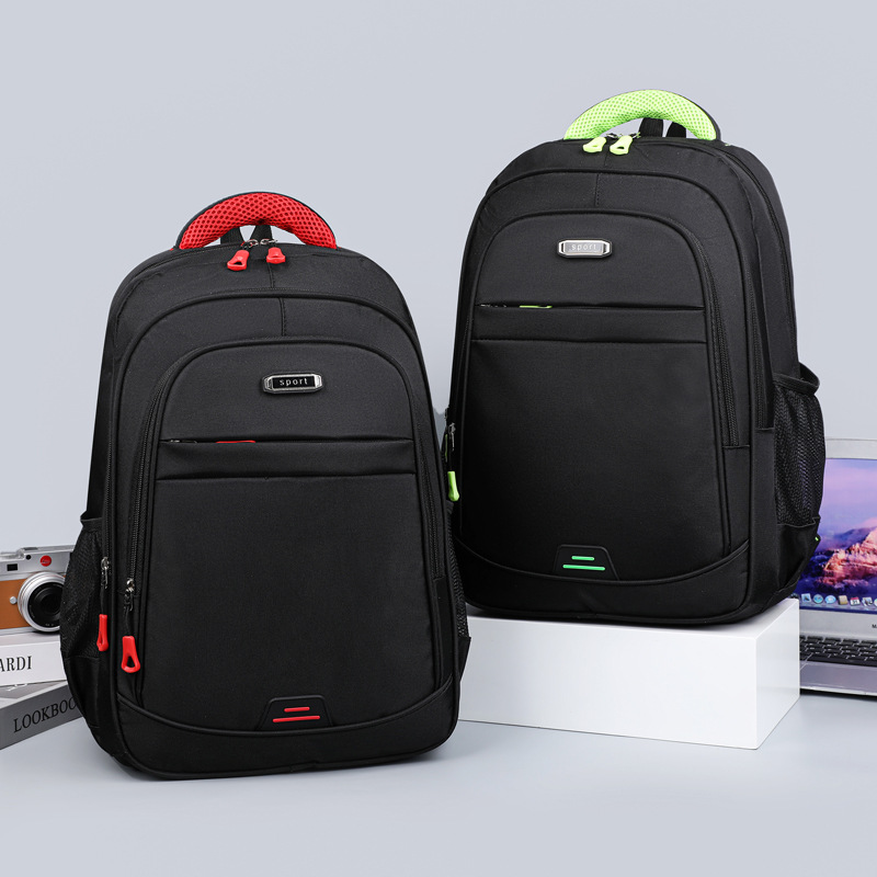 Mochila de gran capacidad para hombres al por mayor de fábrica Mochila de ocio para estudiantes universitarios de secundaria y preparatoria Mochila simple para computadora de viaje