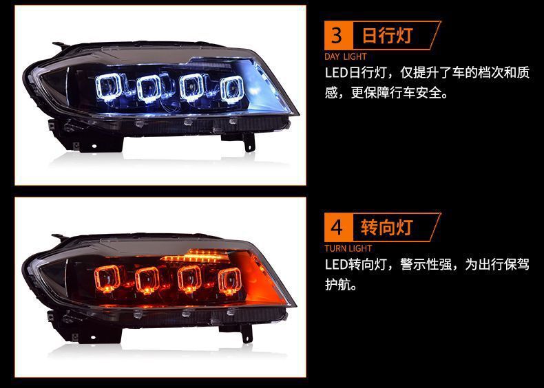 Specially Used for Haval H6 Sports Edition Led Headlight Assembly Modified Bugatti Style Led Daytime Running Lights Flowing Water Turn Signals