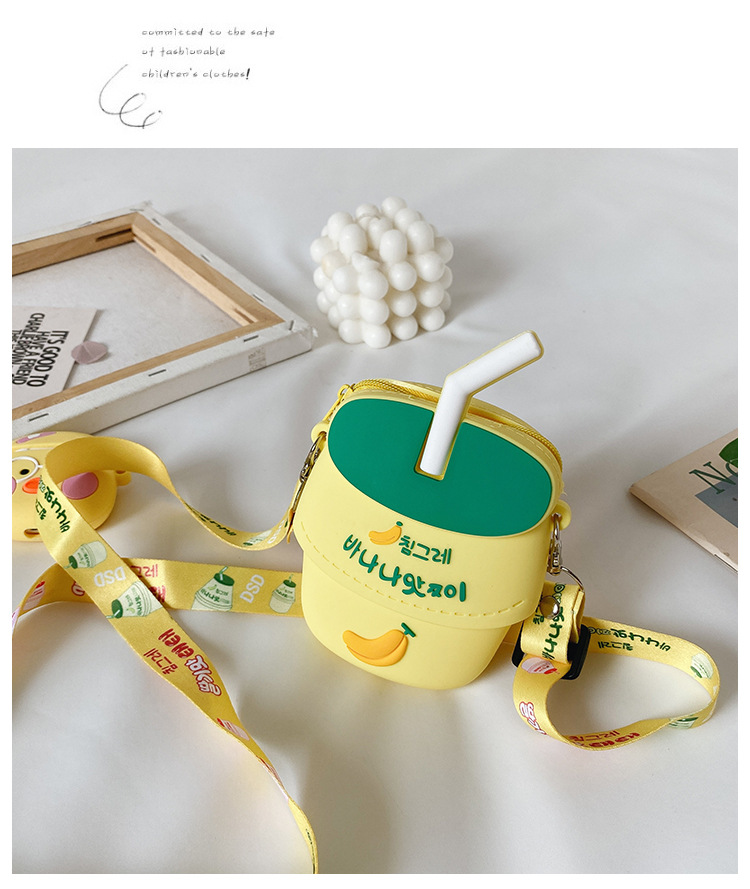 Fashion Silicone Milk Tea Straw Shoulder Messenger Bag Wholesale display picture 9
