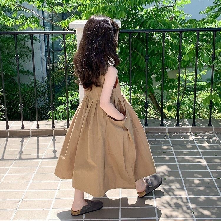 Girls' Stylish Sleeveless Princess Dress 2026 Summer Mid-Length Children's Baby Girl Long Skirt Vest Dress Girls' Stylish Sleeveless Princess Dress 2026 Summer Mid-Length Children's Baby Girl Long Skirt Vest Dress