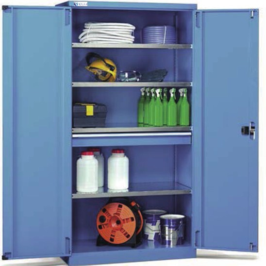 双门工具柜 玻璃门储物柜 车间储物柜 钢制储物柜 冠久供