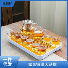 茶具套装全套耐热玻璃功夫茶具家用泡茶器带把红茶花茶壶办公苗朵