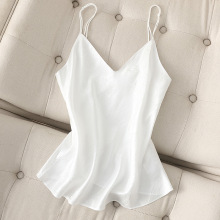 真丝吊带背心女春秋2025新款V领内搭桑蚕丝打底缎面配西装小吊带
