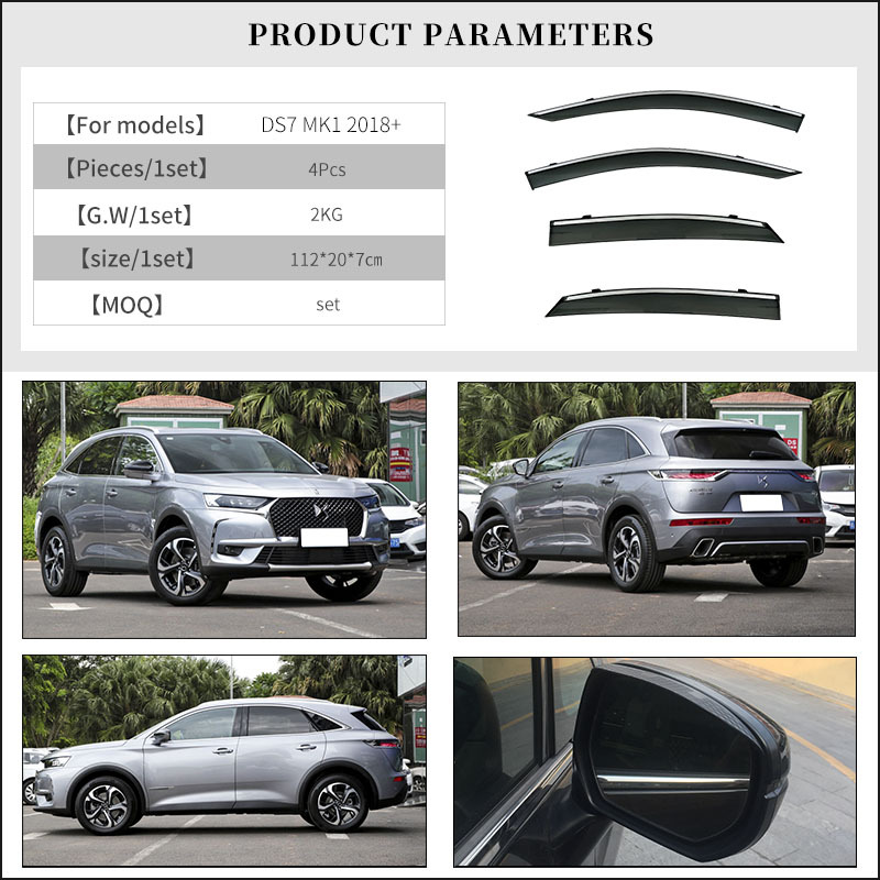 Suitable for CITROEN DS7 rain and rain shield CITROEN DS7 Crossback Window visor