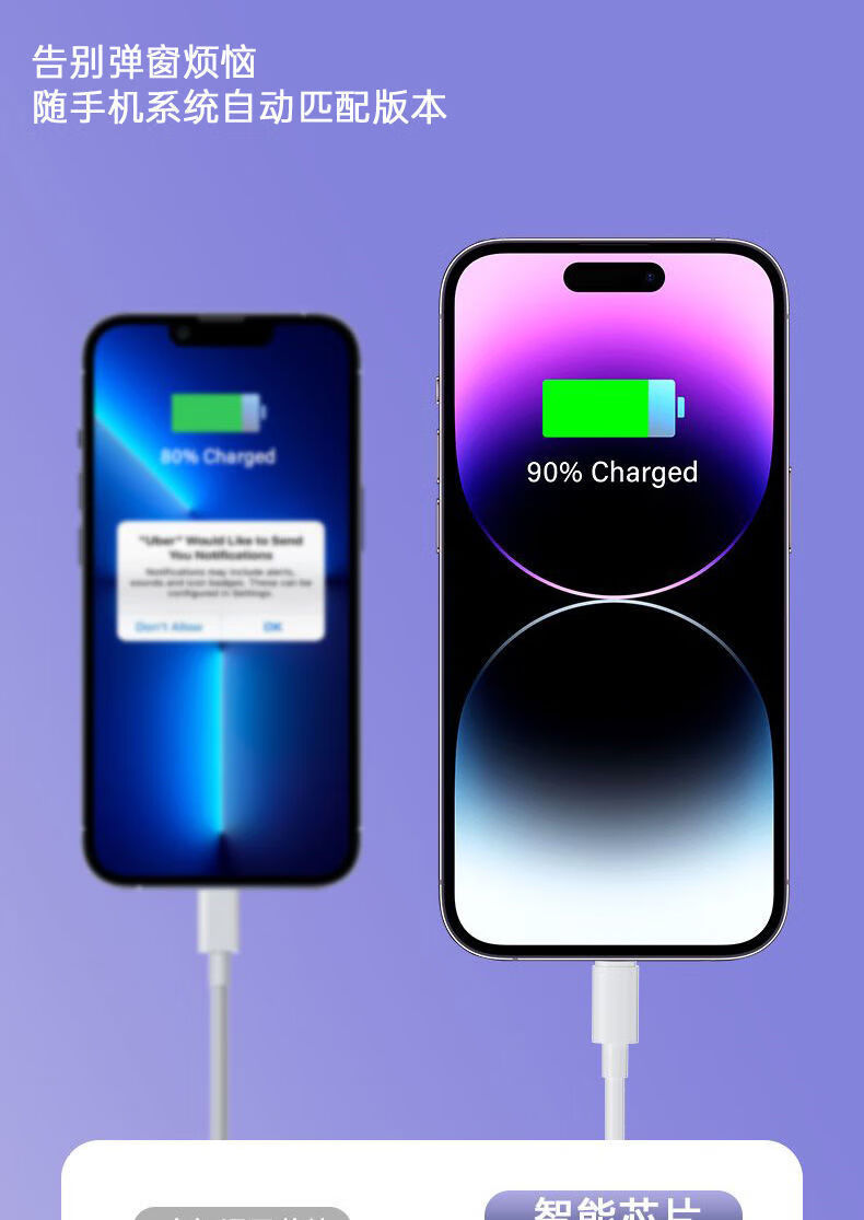 3 in 1 Apple Type-C Android Telefon Araç Şarj Kablosu Çoklu Kafa iPhone/Huawei Uyumlu