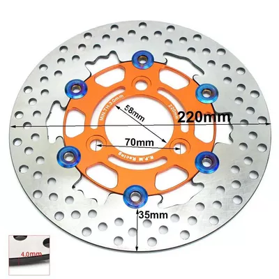Other Electric Vehicle Accessories Disc Colorful Ventilated Perforated Disc - orange-22070