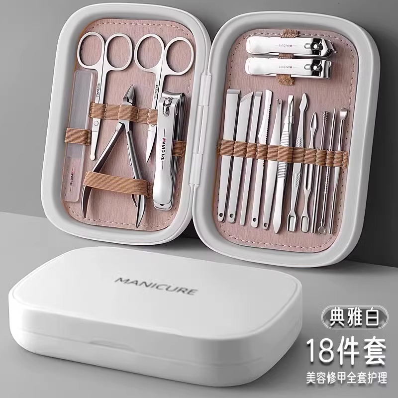 Cuchara de orejas cortadora de uñas regalos para niños y niñas un conjunto completo de pedicurador profesional cortador de uñas conjunto de pinzas de uñas image 12