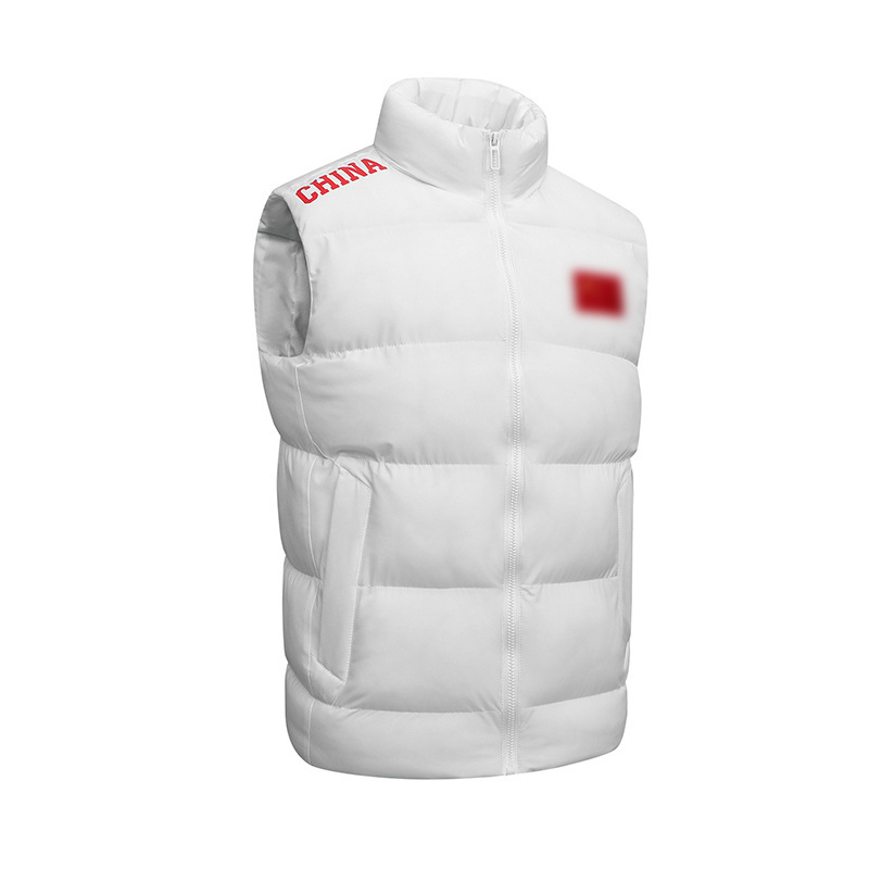 Men's Winter Three-dimensional Cutting Breathable Wet-repellent Vest Vertical Collar Straight Tube Type Warm Jacket Thickened Small Vest Men's Winter Three-dimensional Cutting Breathable Wet-repellent Vest Vertical Collar Straight Tube Type Warm Jacket Thickened Small Vest