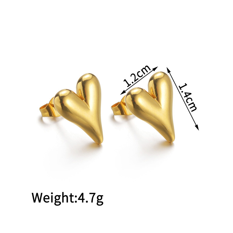 Europeo y americano retro de acero inoxidable 18K chapado en oro pendientes encantadores nicho diseño brillante exquisito pendientes de mujer