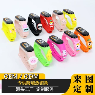 儿童卡通LED电子手表动漫公仔可爱防水学生情侣潮流腕表