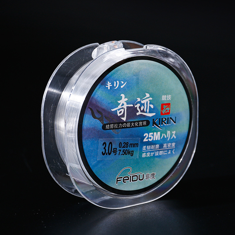 Fiduo equipo de pesca milagrosa 25m línea de pesca principal línea de pesca de seda original línea de pesca de pesca de Taiwán equipos de pesca de pesca de nylon
