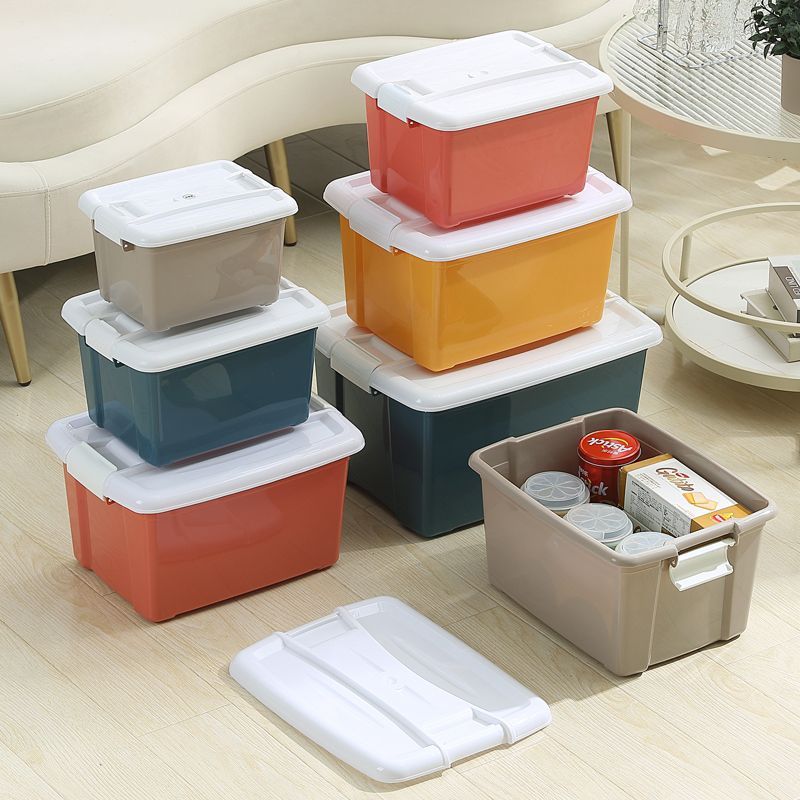 厚いプラスチック収納ボックス家庭用化粧品玩具間食雑物整理収納ボックス学生寮収納ボックス|undefined