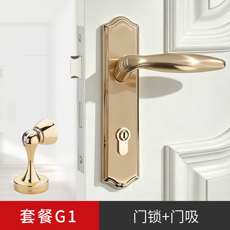 Biguiyuan dormitorio puerta cerradura mudo puerta de madera interior del hogar universal de la habitación manija de la puerta cerradura mecánica