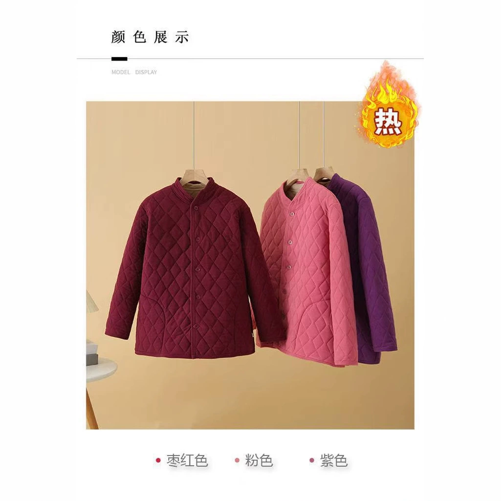 Новый год 2024 двухсторонняя хлопковая куртка среднего и пожилого возраста