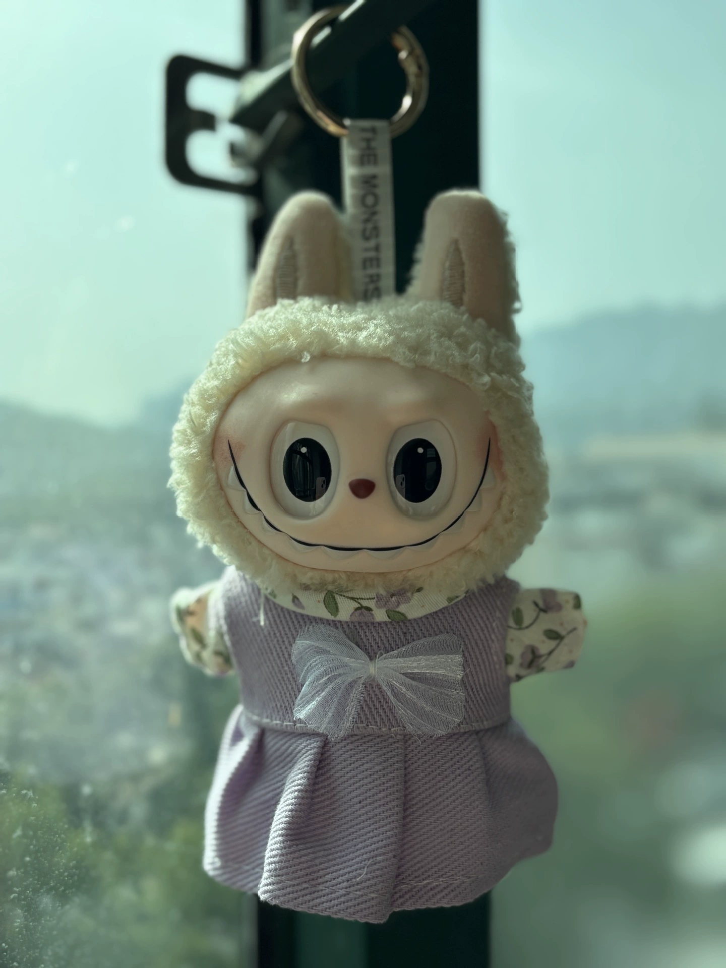 Одежда куклы Только] Labu Bud Doll Clothes Glue Blind Box Pendant Doll Clothes Overalls Macaron 17cmLABUBU