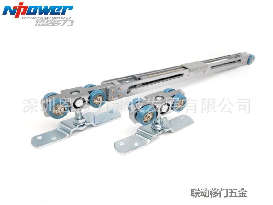 推拉门三联动阻尼 缓冲滑轮 同步同向联动吊轮 工厂定制 移门五金