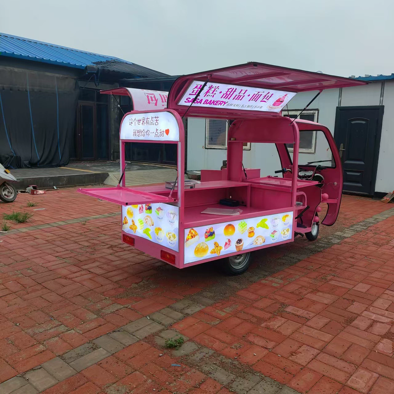 Электрический киоск тележка многофункциональная мобильная жареная шашлык для барбекю