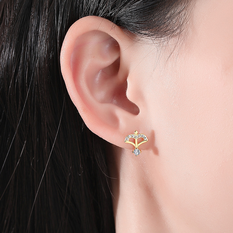 S925 plata flecha pendientes para las mujeres estilo coreano simple diamante incrustado precioso Cupido moda temperamento oído joyería al por mayor