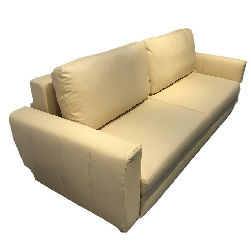 Sofá cama de tela moderna simple y multifuncional, estudio, oficina, pequeño hogar, doble, triple, almacenamiento, sofá cama