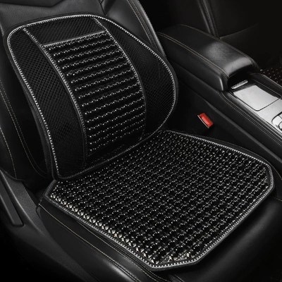 Support Cushion for Car Drivers, Cool pad - black-square-cushion-lumbar-support