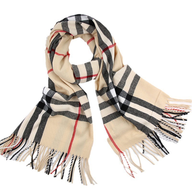 영국 스타일 레드 캐시미어 스카프 선호 울 바바 플레드 따뜻한 목 스카프 남성 및 여성 부모-자식 스타일 두꺼운 숄