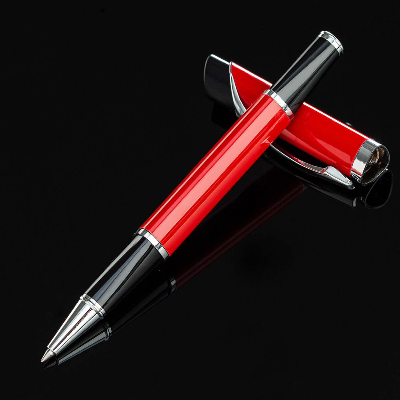 Triángulo firma bolígrafo en stock al por mayor triángulo pluma de metal pluma de publicidad triángulo pluma de gel a base de agua