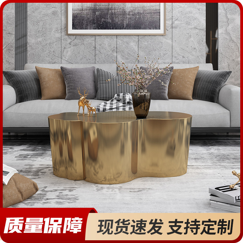 Yunduo Small Living Room Coffee Table Light Luxury Modern Simple Stainless Steel Designer Coffee Table Manufacturer Wholesale