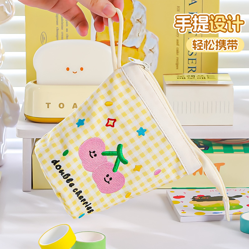かわいい日本製高価値インスタイルニッチデザイン小銭入れ学生かわいい文具収納袋|undefined