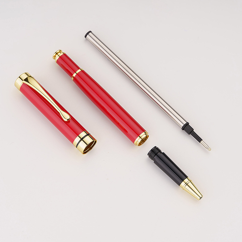 La pluma de firma de bolígrafo de publicidad neutra de metal puede grabar o imprimir el logotipo se puede utilizar para regalos de reuniones de negocios