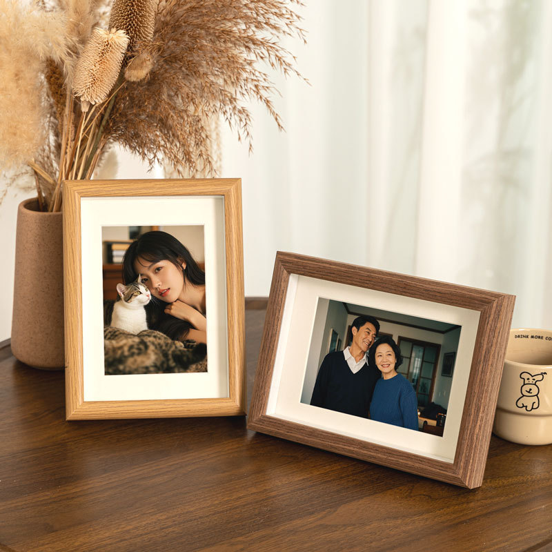 Three-Dimensional Hollow Photo Frame Display Stand 67810inch Square Photo Frames for Mounting, Wall-Mounted Wooden Hollow Picture Frame