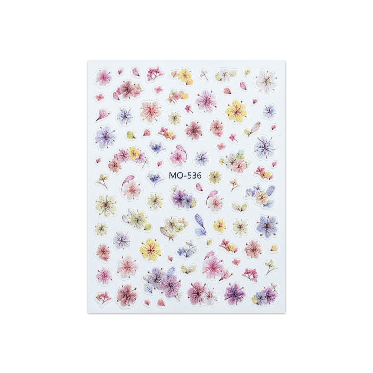 Red de celebridades estilo caliente primavera flor en relieve pegatinas de uñas simulación tridimensional flores secas pegatinas de uñas frescas joyas de uñas