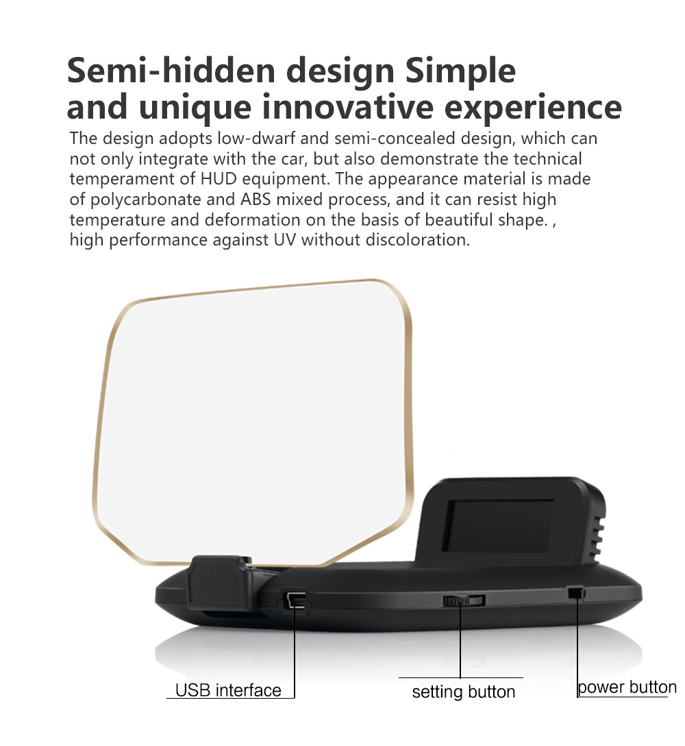 Weiying C1 Head-Up Display Car Hud Car Obd Multi-Function Projector High-Definition Universal Head-Up Display