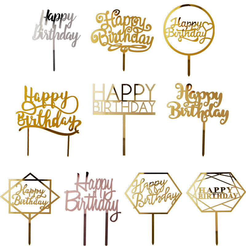 Birthday Letter Arylic Party Cake Decorating Supplies Party Supplies Cake Decorating Supplies 1 Piece display picture 1