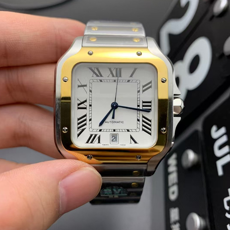 Popular Model Kajia Af V6 Santos Fully Automatic Mechanical Watch Fisheye Waterproof Tank Santos Women's Watch Dropshipping