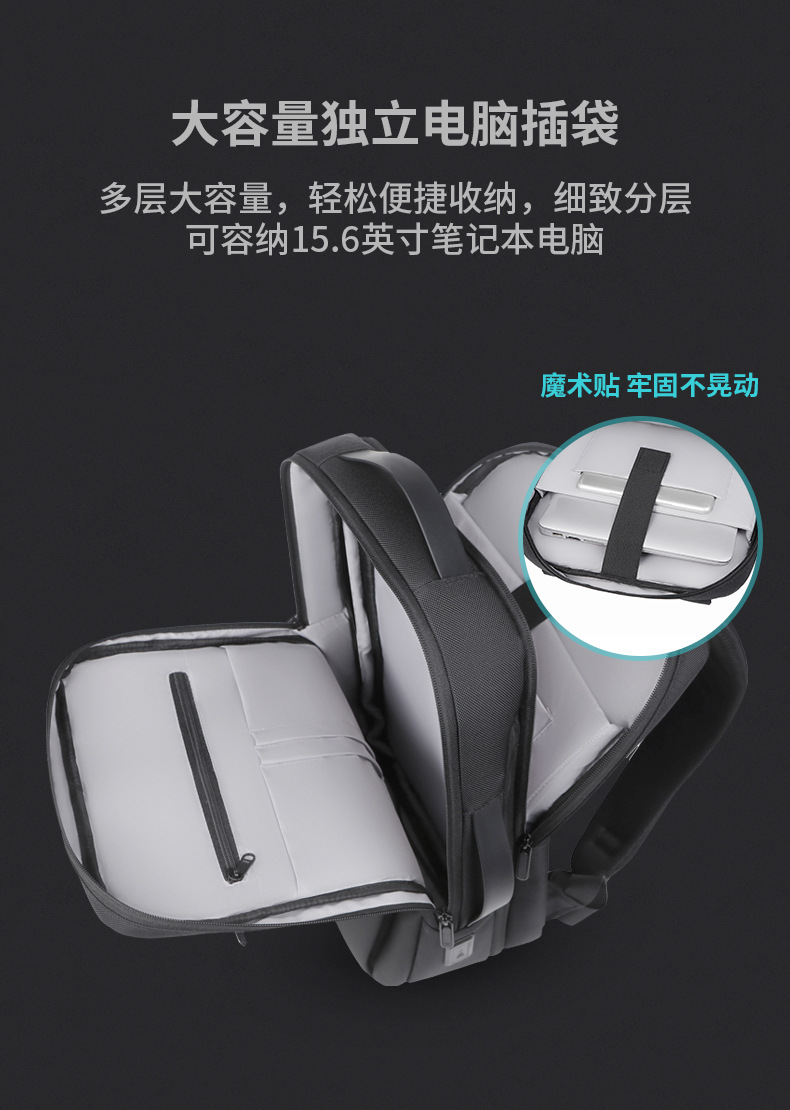 Travel men's backpack, premium fashion women's backpack, trendy business waterproof laptop bag, large capacity nylon school backpack